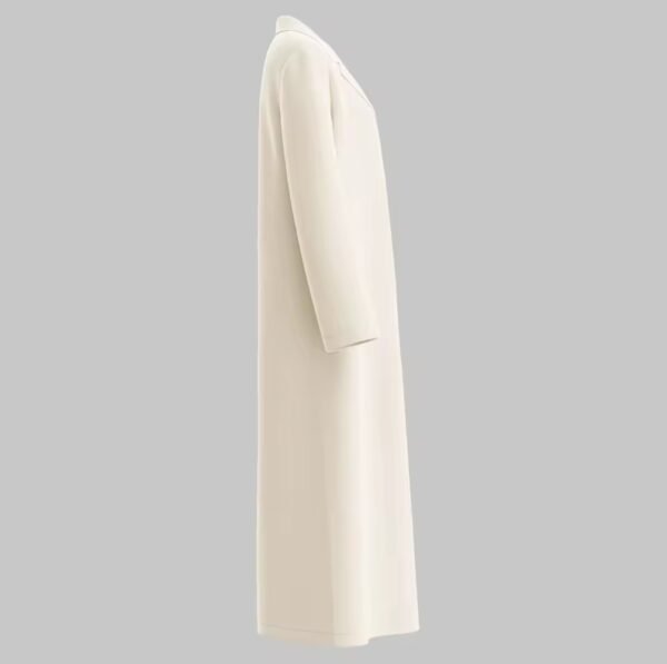 Ivory Elegance Long Line Coat - Image 4