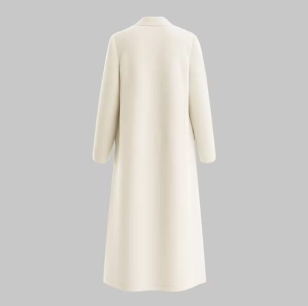 Ivory Elegance Long Line Coat - Image 3