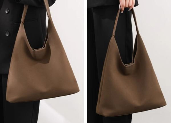 Vintage Suede Leather Tote Bag – Women Winter Casual Shoulder Bag - Image 4